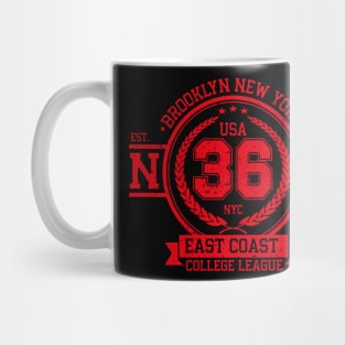 Brooklyn New York College League Vintage Denim Mug